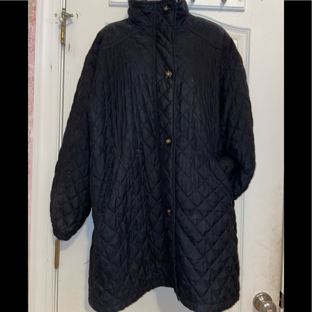 Black Talbot Quilted Winter Coat Size large